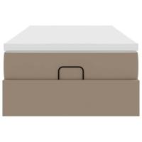 Ottoman bed met matras 100x200cm kunstleer cappuccinokleurig - thumbnail