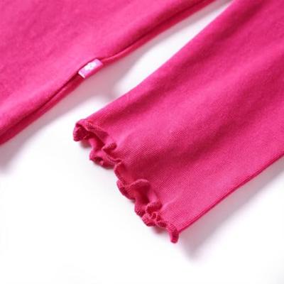 Kindershirt met lange mouwen ballerinaprint 92 felroze