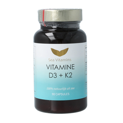Vitamine D3 K2 uit zee 90 Vegetarische capsules