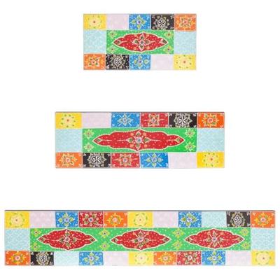 Wandplanken 3 pcs Multikleur 100 x 20 x 6 cm Massief mangohout