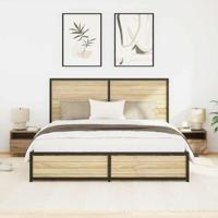 Nachtkastje 2 pcs artisanaal eikenkleurig 40 x 39 x 37 cm - thumbnail