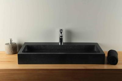 Basaltstein Waschbecken BE-007mk 80 cm
