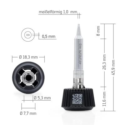 Ersa 0142CDLF10/SB Soldeerpunt Beitelvorm Grootte soldeerpunt 1 mm Inhoud: 1 stuk(s) Ersa 0142CDLF10/SB Soldeerpunt Beitelvorm Grootte soldeerpunt 1 mm Inhoud: 1 stuk(s)