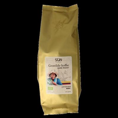 SUN Coffee Gezeilde koffiebonen dark roast bio 500 Gram