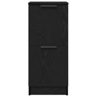 Dressoir 2 pcs Zwart eiken 30 x 30 x 70 cm Bewerkt hout - thumbnail