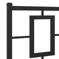 Bedframe met hoofd- en voeteneinde metaal zwart 183x213 cm - thumbnail
