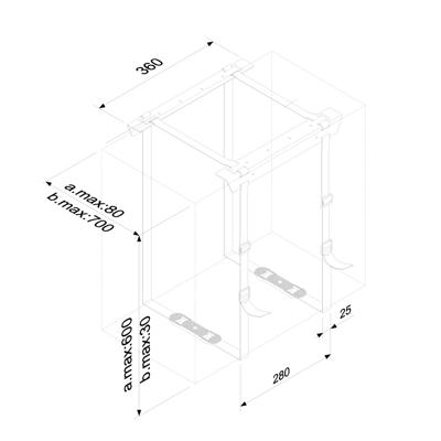 Neomounts pc bureausteun cpu-d025black houder (zwart)