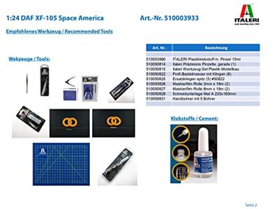 Italeri 1/24 DAF XF105 Space America Italeri 1/24 DAF XF105 Space America