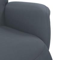 Fauteuil met voetensteun verstelbaar fluweel donkergrijs - thumbnail