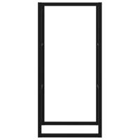 Haardhoutrek 55x30x116 cm staal zwart - thumbnail