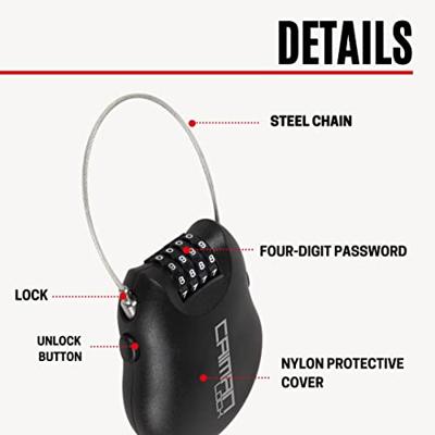 Eltin Slot Oprolbaar Combinatie - Zwart Eltin Slot Oprolbaar Combinatie - Zwart