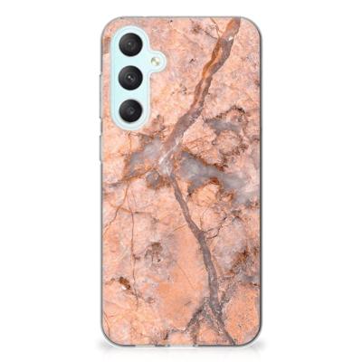 Samsung Galaxy S23 FE | TPU | Siliconen hoesje | Marmer Oranje Samsung Galaxy S23 FE | TPU | Siliconen hoesje | Marmer Oranje