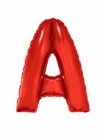 Folieballon Rood Letter &apos;A&apos; groot - thumbnail