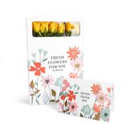 Brievenbusbloemen met persoonlijke kaart - Gele rozen - thumbnail