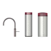 Quooker Fusion Round Keukenkraan Set - Kokend Warm- en Koud Water - Gunmetal - met COMBI Reservoir & CUBE - Direct Gekoeld Bruisend Water - thumbnail