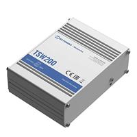 Teltonika TSW200 netwerk-switch Gigabit Ethernet (10/100/1000) Power over Ethernet (PoE) Aluminium - thumbnail