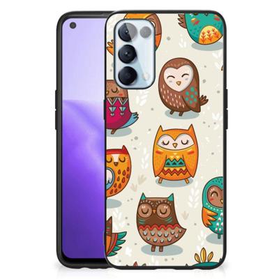 OPPO Reno5 5G | Find X3 Lite Dierenprint Telefoonhoesje Vrolijke Uilen