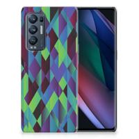 OPPO Find X3 Neo | TPU Hoesje | Abstract Green Blue - thumbnail