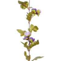VidaXL Kerstslingers met bloemen 6 st 215 cm lichtpaars - thumbnail