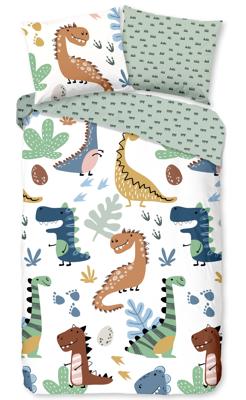 Good Morning Kinderdekbedovertrek "dino's" - Multi - (140x200/220 cm) - Katoen Good Morning Kinderdekbedovertrek "dino's" - Multi - (140x200/220 cm) - Katoen
