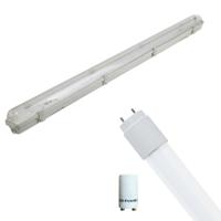 LED TL Armatuur 120cm T8 Buis | 16W Helder/Koud Wit 6400K | Waterdicht IP65 - thumbnail