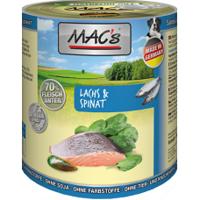 MAC's 909 natvoer voor hond Zalm, Spinazie Volwassen 800 g - thumbnail