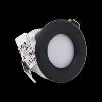 LED mini inbouwspot 1,5W 2700K 37mm 60gr rond vast zwart - LED4631 - thumbnail
