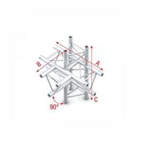 Showtec FT30 Driehoek truss 021 5-weg T-stuk 90g - thumbnail