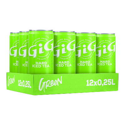 GiG hard iced tea green blik (12x 25cl)
