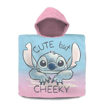 Disney Stitch Badponcho 60x120 cm Roze/Blauw Disney Stitch Badponcho 60x120 cm Roze/Blauw