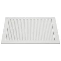 Kastdeur met lamellen 69x49,4 cm massief grenenhout wit - thumbnail