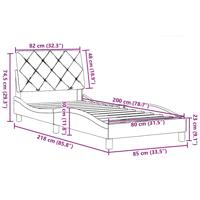 Bedframe zonder matras 80x200 cm stof zwart - thumbnail