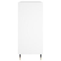 Platenkast 84,5x38x89 cm bewerkt hout wit - thumbnail