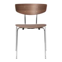 ferm LIVING Herman Eetkamerstoel Chrome - Walnut - thumbnail