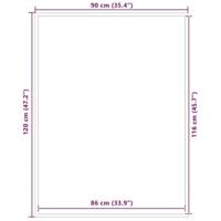 Deurmat 90x120 cm gestreept zwart en grijs - thumbnail