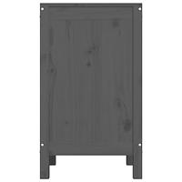 Wasmand 44x44x76 cm massief grenenhout grijs - thumbnail