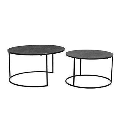 Light & Living Salontafel 'Rengo' Set van 2 stuks, kleur Zwart Nikkel