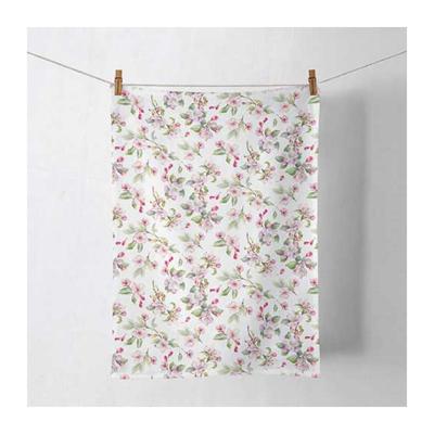 Ambiente theedoek spring blossom white