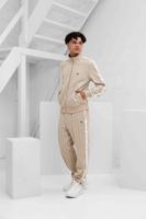 Lacoste Paris Jacquard Trainingspak Heren Beige - Maat S - Kleur: Beige | Soccerfanshop - thumbnail