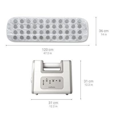 Medisana borrelende badmat - L 120 cm x d 36 cm - elektrische -570 watt - massage/borrelsfunctie op 3 niveaus - thumbnail