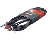 Stagg SYC3/PS2CM E 6.3 mm TRS jack - 2x RCA kabel 3 meter - thumbnail