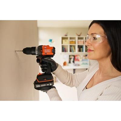 Black & Decker Accu-klopboor/schroefmachine 2 snelheden Brushless, Zonder accu, Zonder lader, Incl. accessoires
