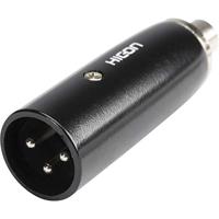 Hicon HI-X3CI-MF XLR-adapter XLR-stekker - Cinch-koppeling Inhoud: 1 stuk(s) - thumbnail