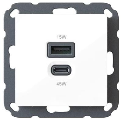 Ehmann 6460x0100 USB-laadbus Wit