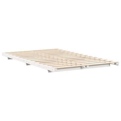 Bedframe Wit 135 x 190 cm Massief grenenhout