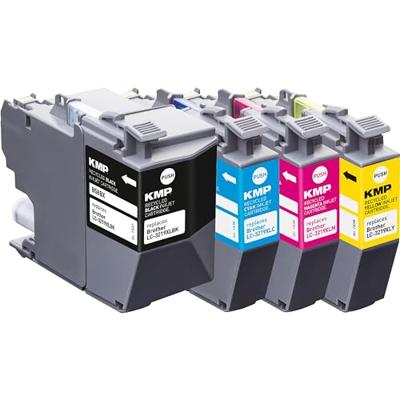 KMP Inktcartridge vervangt Brother LC-3219XLBK, LC-3219XLC, LC-3219XLM, LC-3219XLY Compatibel Combipack Zwart, Cyaan, Magenta, Geel B58VX 1537,4005 KMP Inktcartridge vervangt Brother LC-3219XLBK, LC-3219XLC, LC-3219XLM, LC-3219XLY Compatibel Combipack Zwart, Cyaan, Magenta, Geel B58VX 1537,4005