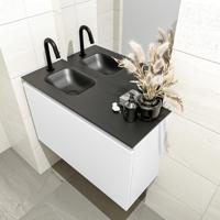 MONDIAZ OLAN 80cm toiletmeubel talc. LEX wastafel urban links 1 kraangat - thumbnail