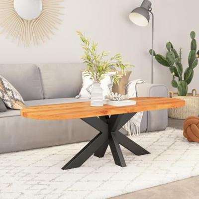 Tafelblad ovaal 110x50x3,8 cm massief acaciahout