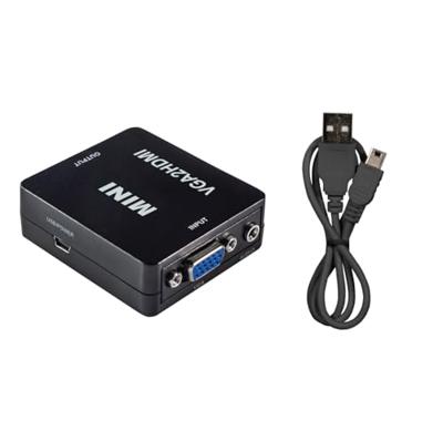 Maxtrack CS40L VGA / HDMI Adapter [1x VGA-bus, Jackplug female 3,5 mm - 1x HDMI-bus] Zwart