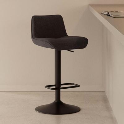 Kave Home Barkruk 'Zend' Chenille, kleur Zwart